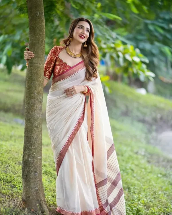 Aarong Cotton Nakshi Pair Saree