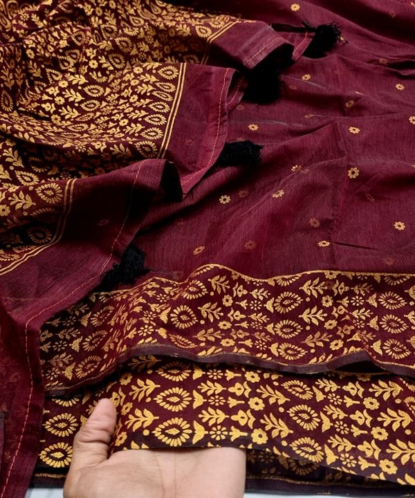 Half Silk Saree Afshan Print 2