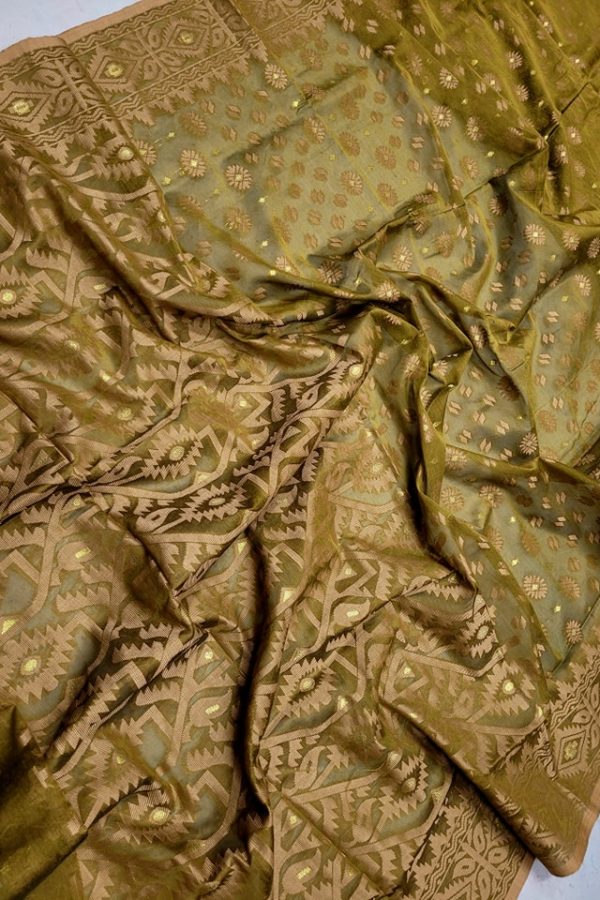 Jamdani Saree - Half Silk Tancel (2)