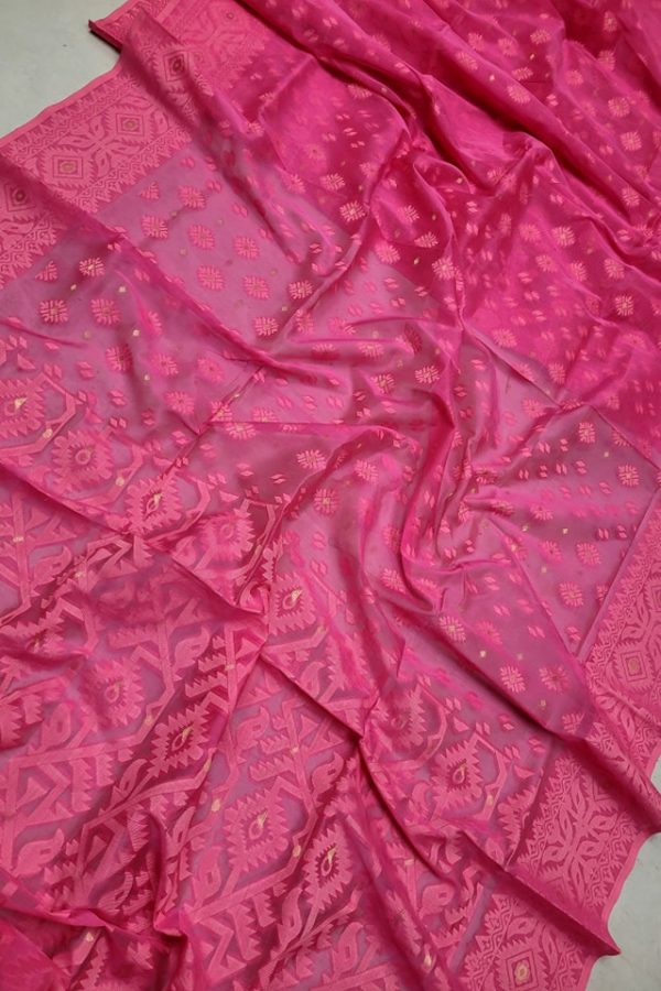 Jamdani Saree - Half Silk Tancel