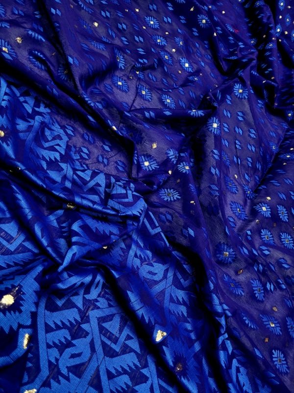 Jamdani Saree Half Silk Tancel 7