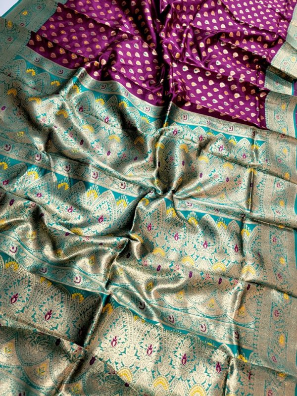 Original Indian Samu Silk Saree - Image 4