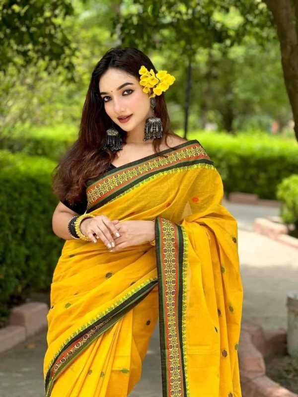 Pure Aarong Cotton Nakshi Pair Saree23