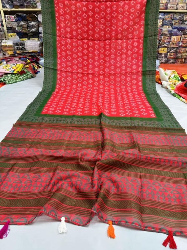 chanderi silk saree