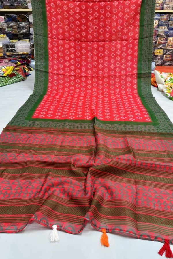 chanderi silk saree